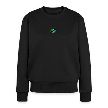 Tansania Flagge Land Ureinwohner Abstammung Tansania - Frauen Premium Bio Pullover - Schwarz - Vorne - Julia (174cm)