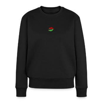 Vanuatu Flag Country Ascendance autochtone Polynésien - Pull Premium bio Femme - noir - Devant - Julia (174cm)