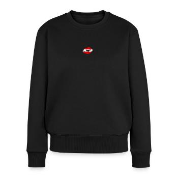 Autriche Drapeau Pays Ascendance autochtone Autrichien - Pull Premium bio Femme - noir - Devant - Julia (174cm)