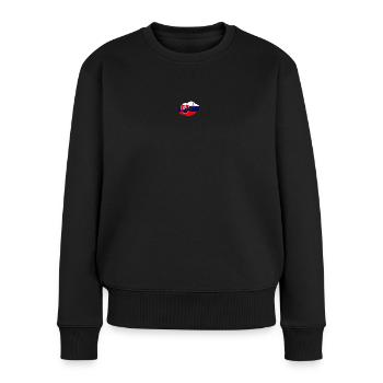 Slovaquie Drapeau Pays Ascendance autochtone Slovaque - Pull Premium bio Femme - noir - Devant - Julia (174cm)