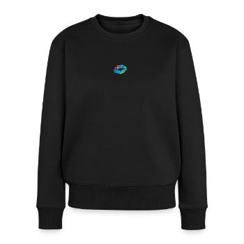 Tuvalu Flagge Land Einheimische Vorfahren Stolz Frauen - Frauen Premium Bio Pullover - Schwarz - Vorne - Julia (174cm)