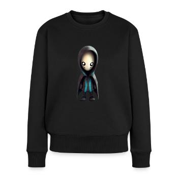 Niedliches Monster - Frauen Premium Bio Pullover - Schwarz - Vorne - Julia (174cm)