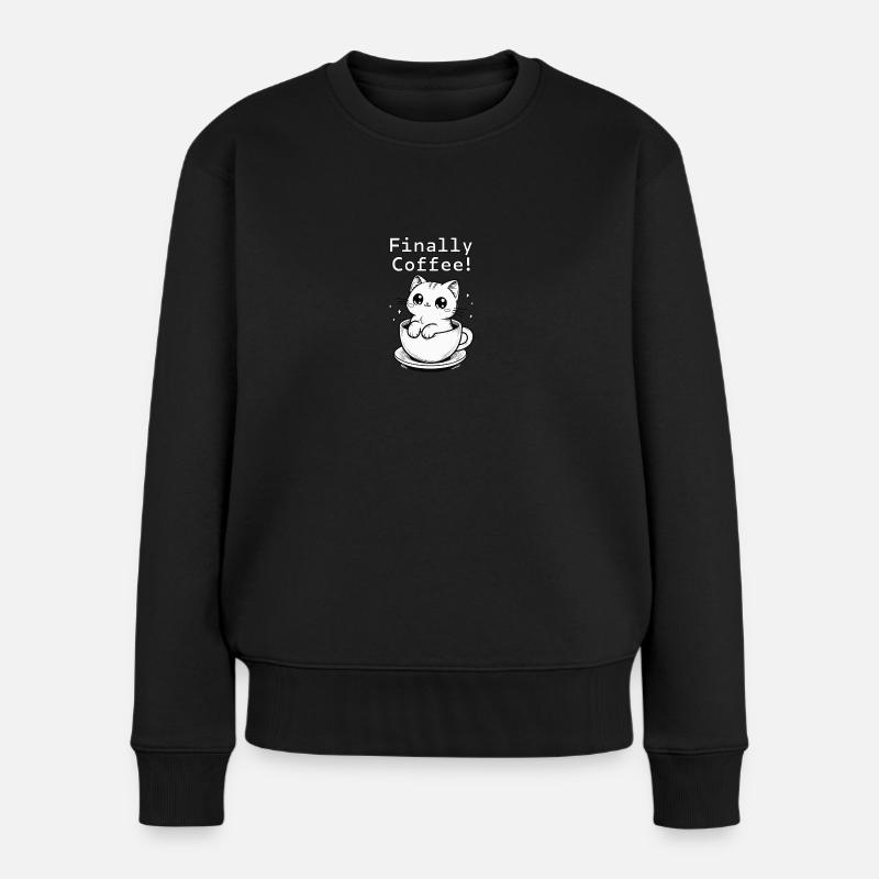 Enfin le café ! - Pull Premium bio Femme - noir