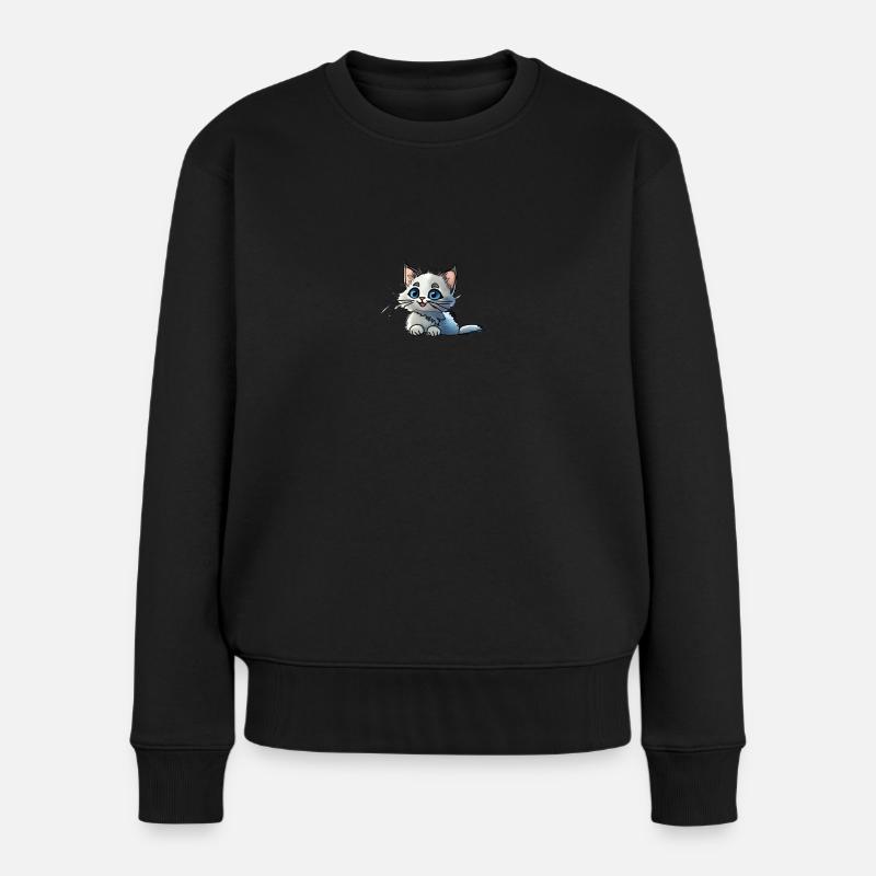 Baby Kitty - Frauen Premium Bio Pullover - Schwarz