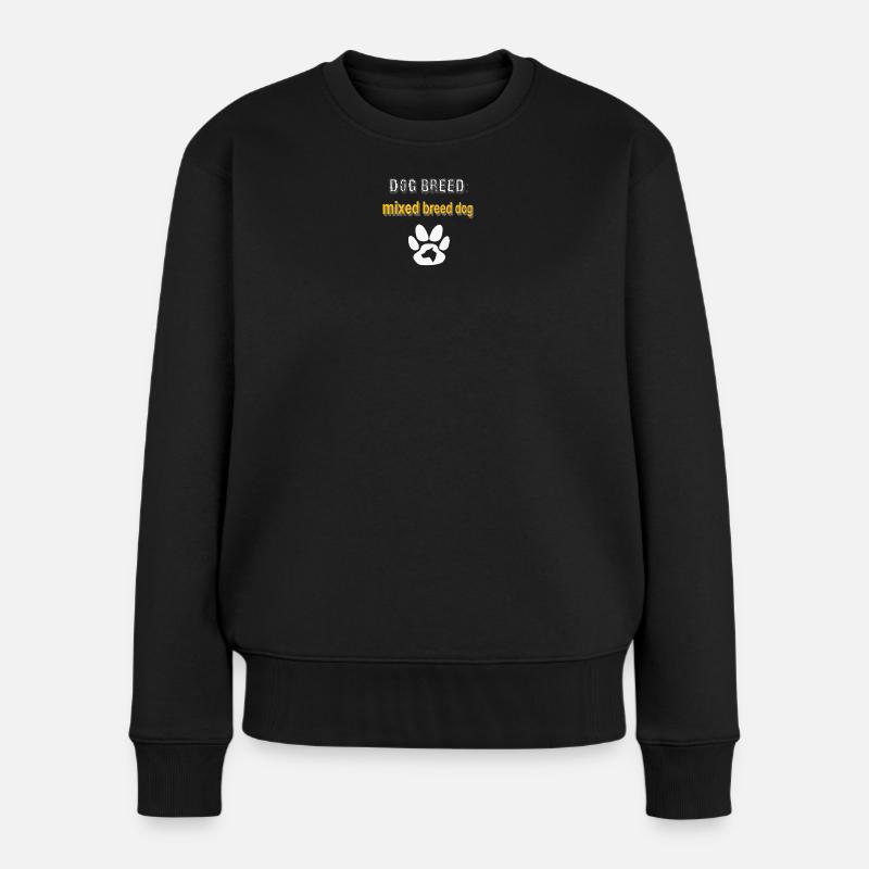 mischlinghalter, MixedBreed dog, coole hundesprüch - Frauen Premium Bio Pullover - Schwarz
