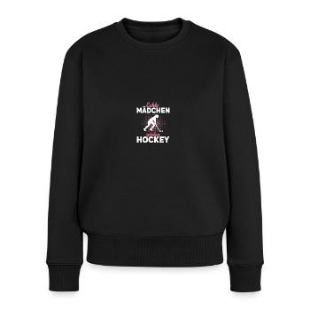 Hockeyspielerin Feldhockey Hockey Geschenk - Frauen Premium Bio Pullover - Schwarz - Vorne - Julia (174cm)