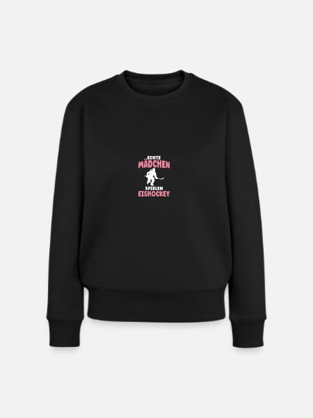 Eishockey Damen Eishockeyspielerin Eishockeytrikot - Frauen Premium Bio Pullover - Schwarz