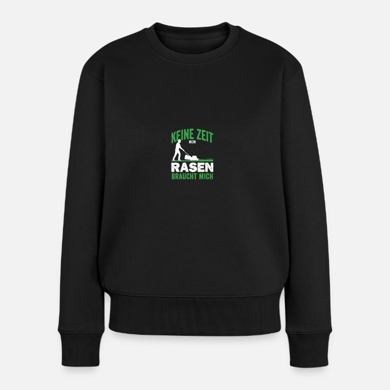 Gartenfreunde Rasenflüsterer Platzwart Geschenk - Frauen Premium Bio Pullover - Schwarz