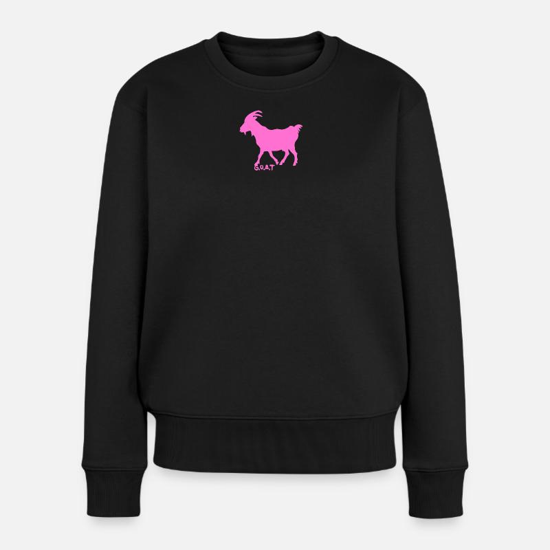 G.O.A.T. rose chèvre. - Pull Premium bio Femme - noir