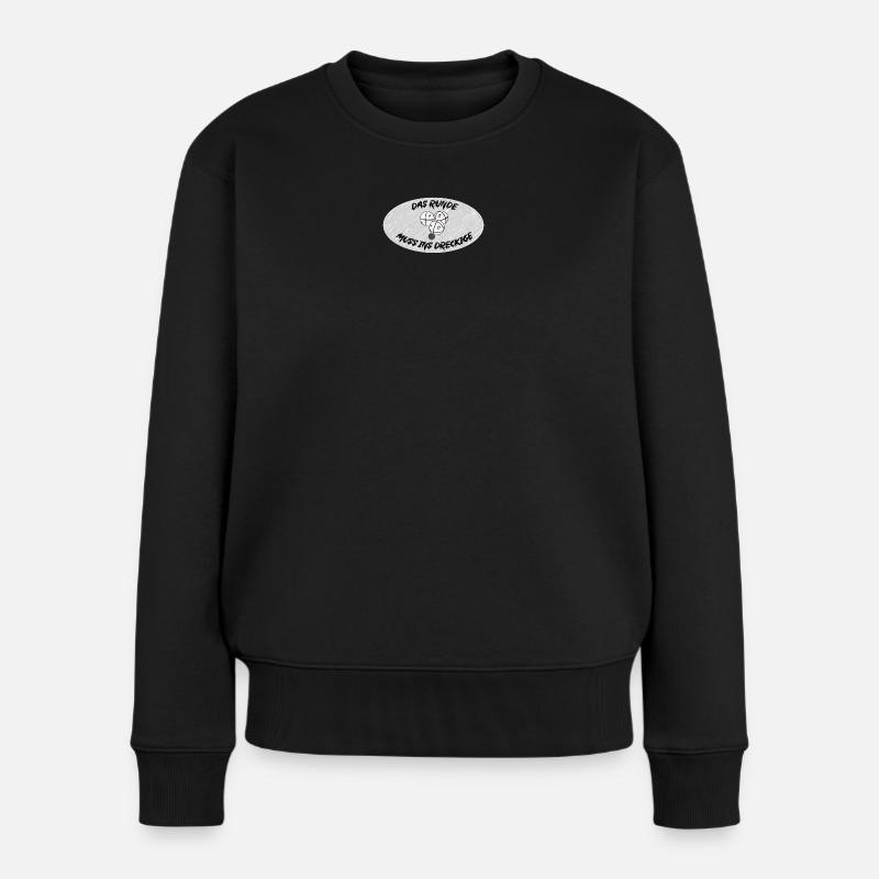 Petanque Logo - Frauen Premium Bio Pullover - Schwarz