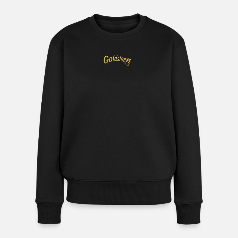 Goldstern - Frauen Premium Bio Pullover - Schwarz