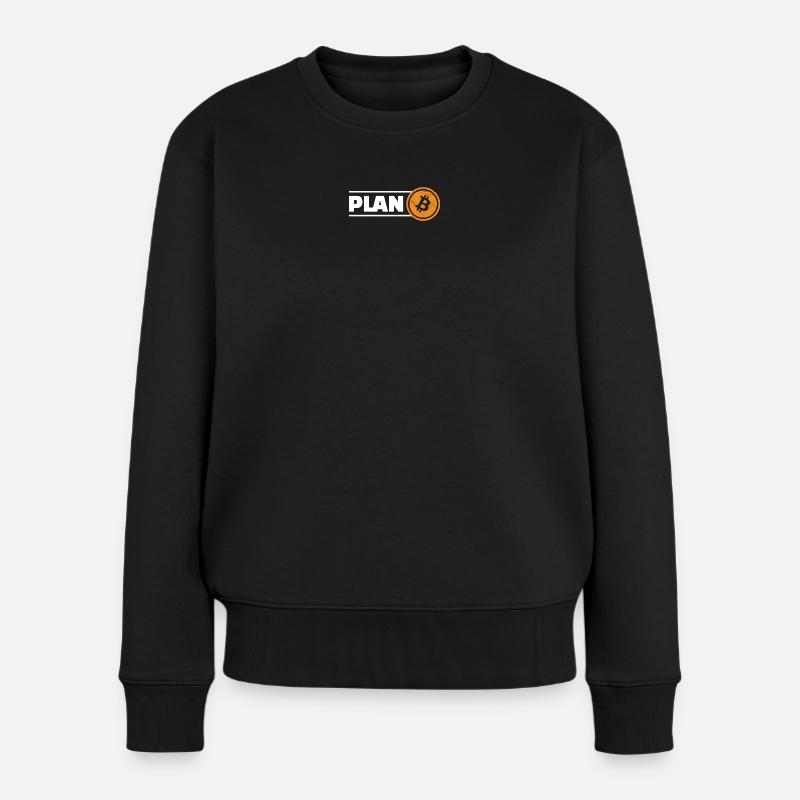 Bitcoin Plan B - Frauen Premium Bio Pullover - Schwarz