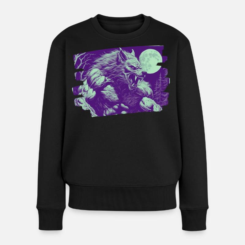 Wolfsblut - Frauen Premium Bio Pullover - Schwarz