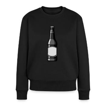 Bierflasche Bier - Frauen Premium Bio Pullover - Schwarz - Vorne - Julia (174cm)