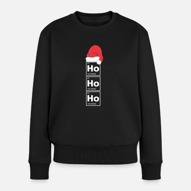 Ho Ho Ho - Frauen Premium Bio Pullover - Schwarz