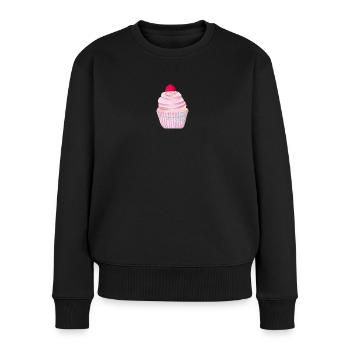 Cupcake with love - Women's Premium Organic Jumper - black - Front - Julia (174cm)