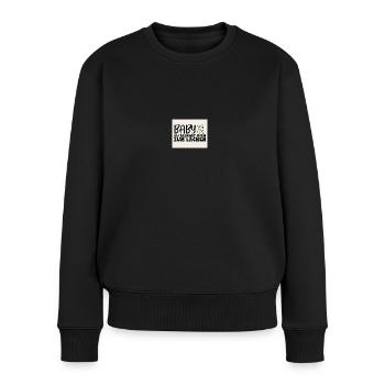 Baby, du bringst mich zum Lachen 👶😂 - Frauen Premium Bio Pullover - Schwarz - Vorne - Julia (174cm)