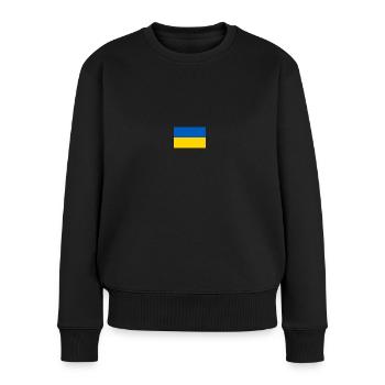 Drapeau de l’Ukraine - Pull Premium bio Femme - noir - Devant - Julia (174cm)