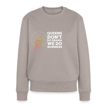 Unternehmer Workaholic - Frauen Premium Bio Pullover - Taupe - Vorne - Julia (174cm)