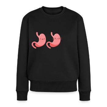 Darm Krankheit Gastroparese - Frauen Premium Bio Pullover - Schwarz - Vorne - Julia (174cm)