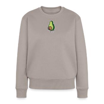 Funny avocado butt scratching ass gift idea - Women's Premium Organic Jumper - taupe - Front - Julia (174cm)