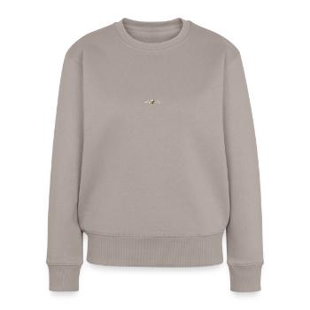 Bier Herzschlag Lustiges Motiv Lustig - Frauen Premium Bio Pullover - Taupe - Vorne - Julia (174cm)
