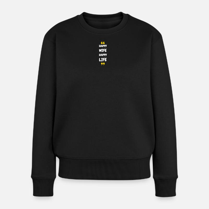 Femme Heureuse Vie Heureuse - Pull Premium bio Femme - noir