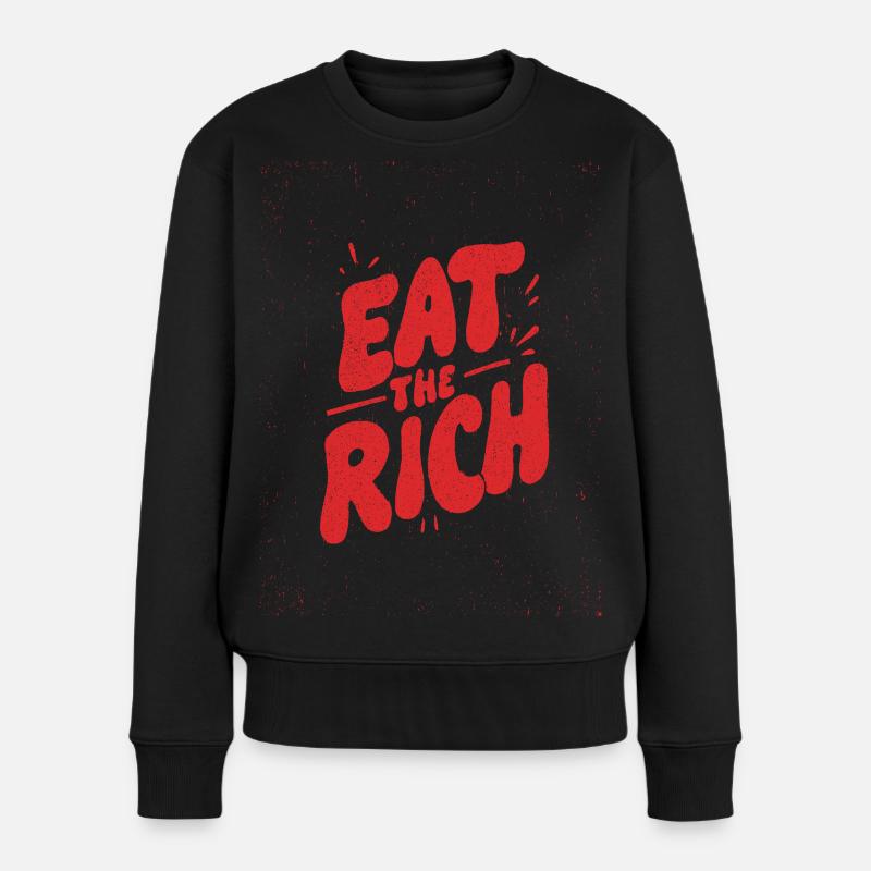 Manger les graffitis riches - Pull Premium bio Femme - noir