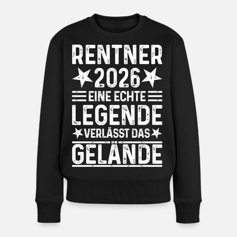 Rentner 2026 - Eine Legende verlässt das Gelände - Frauen Premium Bio Pullover - Schwarz