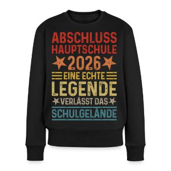 Certificat de fin d’études secondaires 2026 - Pull Premium bio Femme - noir - Devant - Julia (174cm)