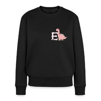 Buchstabe E - Frauen Premium Bio Pullover - Schwarz - Vorne - Julia (174cm)