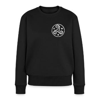 BDSM triskele emblem breast kink sub triskelion - Women's Premium Organic Jumper - black - Front - Julia (174cm)