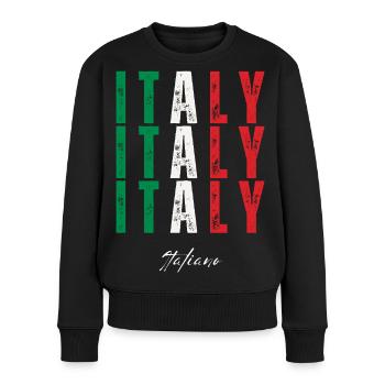 Drapeau de l’Italie, fierté italienne - Pull Premium bio Femme - noir - Devant - Julia (174cm)