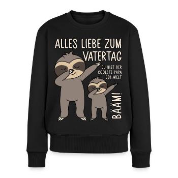 Coolster Papa der Welt - Alles Liebe zum Vatertag - Frauen Premium Bio Pullover - Schwarz - Vorne - Julia (174cm)