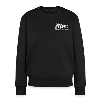 Mom EST 2025 - Women's Premium Organic Jumper - black - Front - Julia (174cm)
