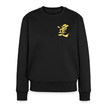 Do (Weg) Japanisch - Frauen Premium Bio Pullover - Schwarz - Vorne - Julia (174cm)