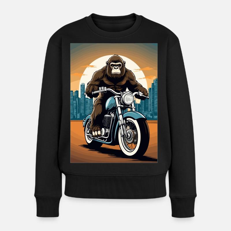 Motard gorille - Pull Premium bio Femme - noir
