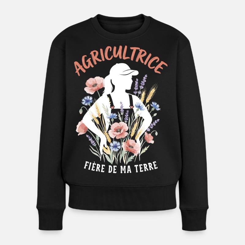 Bauernberuf Landwirtschaft Frauen - Frauen Premium Bio Pullover - Schwarz