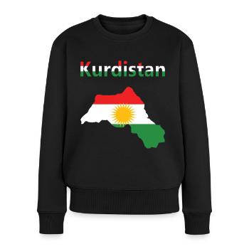 Kurdistan Flagge Bakur Bashur Rojava Rojhlt Newroz - Frauen Premium Bio Pullover - Schwarz - Vorne - Julia (174cm)