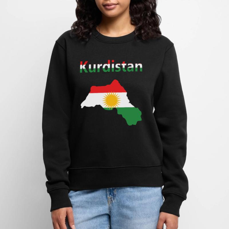 Drapeau du Kurdistan Bakur Bashur Rojava Rojhlt Newroz Pull Premium bio Femme