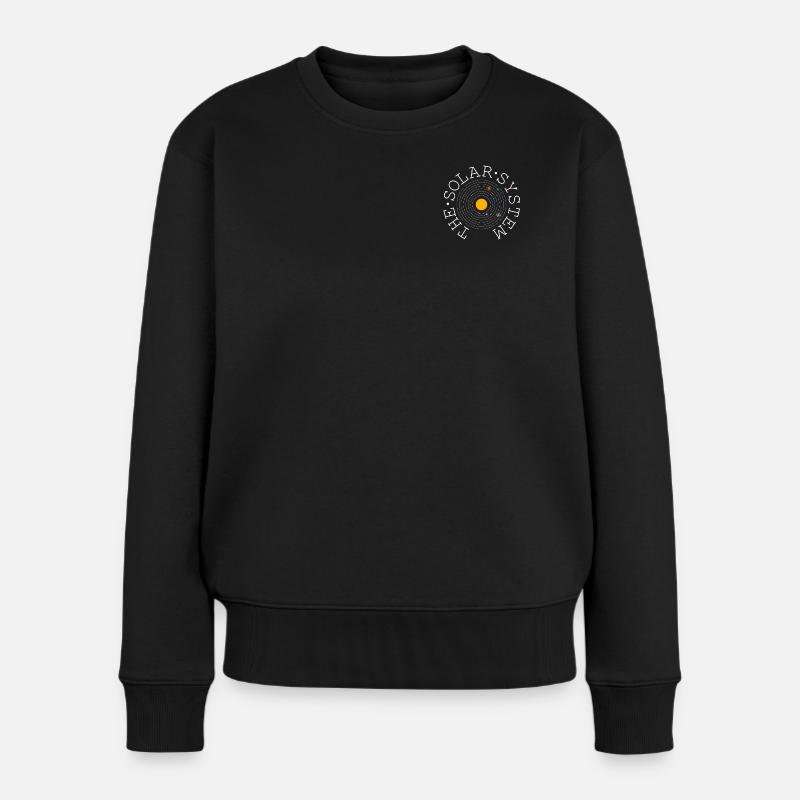 The Solar System (white) - Frauen Premium Bio Pullover - Schwarz