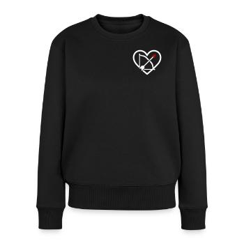 Bogenschießen Herz Pfeil Pfeil Sport Geschenk - Frauen Premium Bio Pullover - Schwarz - Vorne - Julia (174cm)