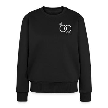 Eheringe - Frauen Premium Bio Pullover - Schwarz - Vorne - Julia (174cm)