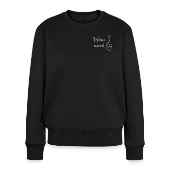 Christmas Mood Shirt | Weihnachtsstimmung Geschenk - Frauen Premium Bio Pullover - Schwarz - Vorne - Julia (174cm)