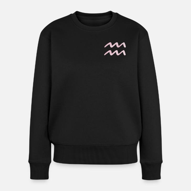 Wassermann Sternzeichen - Frauen Premium Bio Pullover - Schwarz