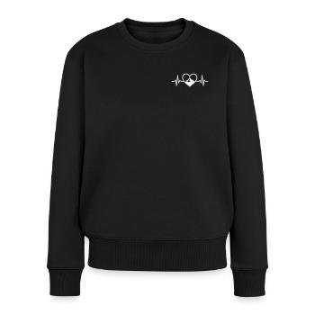 Heart Mountain Ski - Frauen Premium Bio Pullover - Schwarz - Vorne - Julia (174cm)