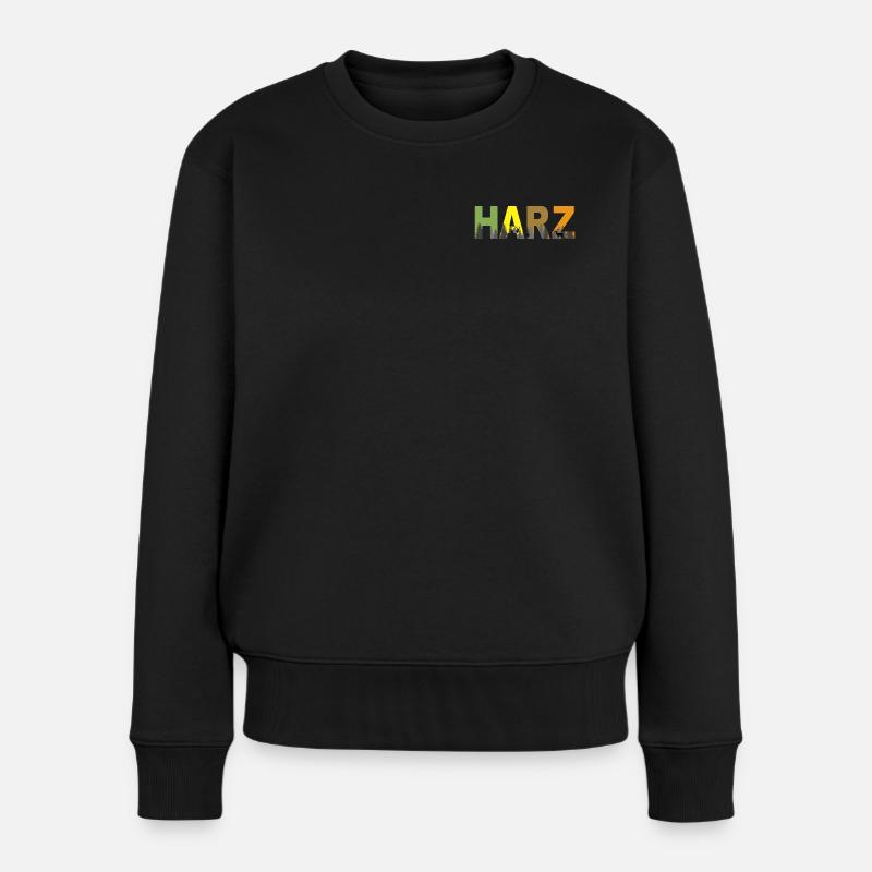 Harz in Farbe - Frauen Premium Bio Pullover - Schwarz