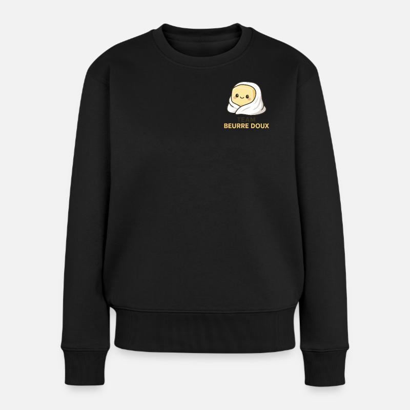 Team beurre doux - Pull Premium bio Femme - noir