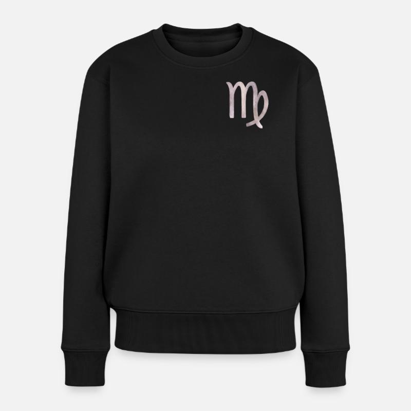 Jungfrau - Frauen Premium Bio Pullover - Schwarz