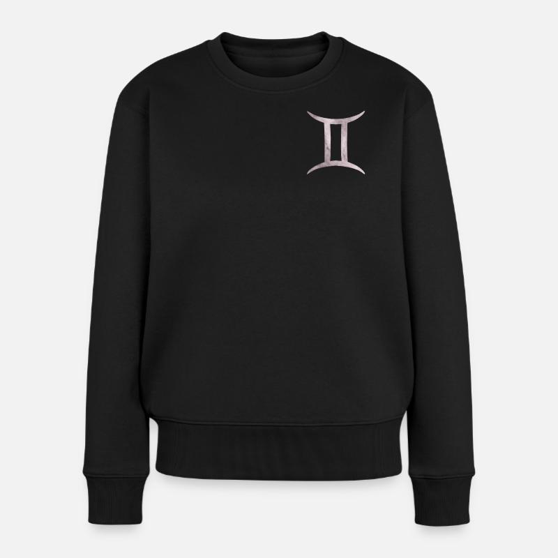 Signe du zodiaque des Gémeaux - Pull Premium bio Femme - noir